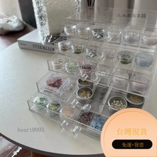 吸塑片工具飾品置物架 桌上型透明多層亞克力甲片鑽石甲油膠抽屜收納盒 型號960112, 1個, 五抽多格款/美甲收納整理盒,升級加厚款