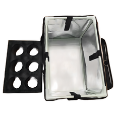 簡易型外送保溫保冷箱 18L, 18L＋支架＋掛勾＋底版+六孔杯架