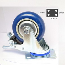 우레탄 경량 바퀴 캐스터 브레이크 저소음 4인치 5인치 폴리우레탄 만능 내구성 조용한, 기본 사용 인원, A. 4인치 F - 브레이크 포함