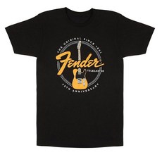 Fender Telecaster 75th Tele Tee VINTAGE 빈티지 BLACK 블랙 Size L 218883
