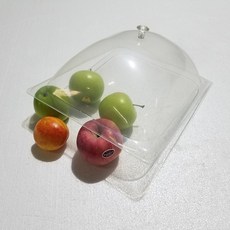 長方形透明防塵保鮮罩 塑膠食物蓋 展會展示罩, 1個, 二分之一分數盤蓋