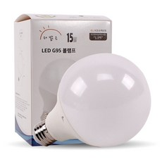 공간LED LAM LED 더 밝은 볼전구 볼램프 15W G95 3colors, 주광색, 1개