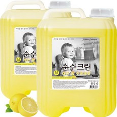 순수크린 레몬퐁 13L X 2개 주방세제 레몬향 베이킹소다 세제