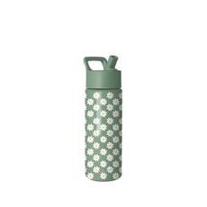 Simple Modern Daniel Tiger 빨대 뚜껑이 있는 아동용 물병 | 414ml(14온스) 단열 스테인리스 스틸 아동용 텀블러 및 흘림 방지 유아 컵 학교 여아, 패턴: 세이지 꽃무늬