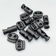 끈조절 스토퍼 의류 가방줄 버클 길이조절, 10개, 검정색 돼지코