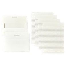 아르디움 심플 편지지 4p + 봉투 2p 세트, 실버, 1개