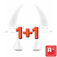 알탱고 [1+1]귀여운 악마 뿔(대형+소형) 헬멧 부착형 레포츠용 선물용, 큰 뿔(화이트)+작은 뿔(화이트)