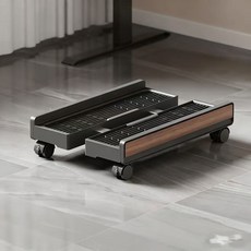 키미랭 폭조절 가능 컴퓨터 본체 받침대, 1개, 블랙