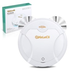 KeLeDi 智能掃地機器人，自動清潔，靜音運行，多模式選擇，輕鬆打掃居家環境, 白色, K250