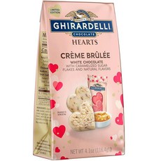 Ghirardelli Hearts Creme Brulee 화이트 초콜릿 한정판 116.2g(4온스), 116.4g, 1