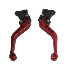 오토바이 브레이크 핸들 오토바이 수정 CNC 클러치 드럼 브레이크 레버 핸들 CG125 용 조절 식 핸들 바 세, 07 Red, 1개