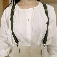 멜빵 남자 여성 무지 단색 패션 서스펜더 카키