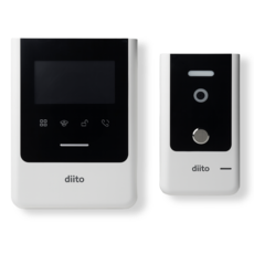 DIITO 4.3인치 컬러 인터폰 4선식 비디오폰 DT43M-D4 셀프 설치