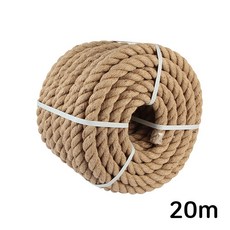 파파가든 마닐라로프 줄다리기줄 줄넘기 뚜꺼운 밧줄 28mm, 1개, 브라운