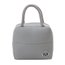 미니 보냉백 도시락 가방 간편 휴대용 보냉 파우치, 02 그레이, 1개