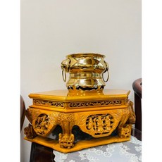 華誠 正銅 獅咬環 淨香爐 傳統淨爐 乩童辦事適用 宮壇廟宇適用 堅固耐用, 1個