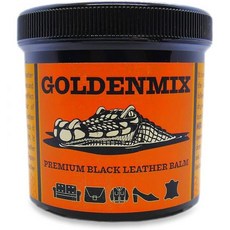 가죽 클리너 얼룩제거 세정제 청소 블랙 밀랍 케어 밤 6oz - 신발 부츠 자동차 인테리어 지갑 안장 가구 가방 실내 장식 및 재킷용 프로텍터 컨디셔너 폴리시, 블랙 골든믹스 밀랍 가죽 케어 밤 6온스 - 신발, 부