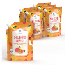 맥널티커피 허니 자몽 블랙티 대용량 파우치, 1L, 7개