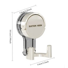1 2 흡착식 펀칭 없는 벽걸이 욕실 주방 침실용 재사용 가능 수건 옷걸이 홈 오거나이저, White 2