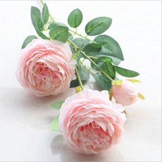 仿真三頭西洋牡丹，仿真花擺飾，居家裝飾，人造花藝，裝飾擺設, 粉色
