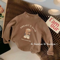 半高領保暖內搭衣 小熊上衣 長袖上衣