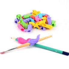 돌고래모양 펜그립 1P 어린이 글씨연습 운필력 필기보조 연필잡기