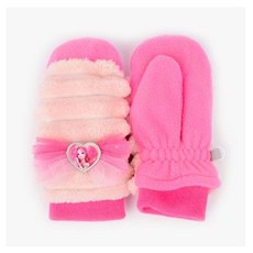 방한스키장갑 쥬쥬 리본 엄지 장갑 여아 방한 폴라포리스장갑 4-5세