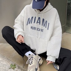 마이쏭 여성 빅사이즈 기모맨투맨 후드티 미미오버핏후드맨투맨(기모)