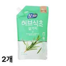 참그린 허브식초 설거지 주방세제 리필, 900g, 2개
