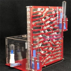 개미 집 키우기 관찰 둥지 곤충 성 케이지 3D 아크릴 앤트하우스, 19.5x15.5x22cm, 빨간색