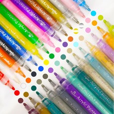 국경 간 공급은 퇴색하기 쉽지 않은 수성 마커 FLYSEA 컬러 아크릴 펜 페인팅 낙서 단일 마커, 24스틱