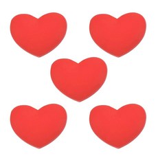 YELARXI 테니스 라켓 진동 댐프너 부드러운 실리콘 라켓 충격 흡수 장치 테니스 라켓 스트링에 적합 - 하트 모양 (핫핑크 5개), 레드