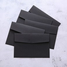 편지봉투B 엽서 블랙 무지 청첩장 심플