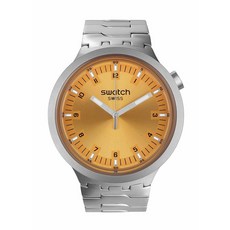 Swatch Big Bold Irony 유니 시계 캐주얼 폴리머 오렌지 오토매틱 방수 빅 볼드 아이러니 앰버 광택