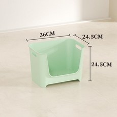 多層玩具收納筐, 淺綠色 - 無輪款單層, 1個