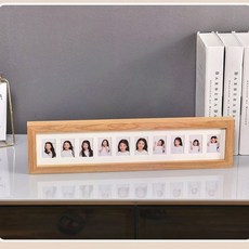 성장액자 돌잔치 첫돌 셀프 앨범 프레임 오크컬러6구사진액자, 사진인화10장(액자포함)O20