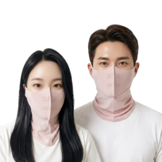 밍클린 자외선차단 넥페이스 골프 등산 스포츠 쿨링 마스크 1+1, 핑크, 2개
