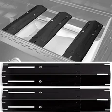 조정 가능한 바베큐 그릴 조련사 버너 커버 열 디플렉터 스테인레스 스틸 가스 교체 부품 1 4, Black-2packs, 1개