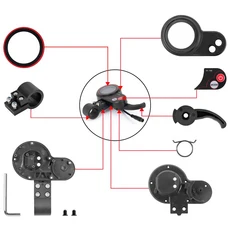 Kugoo 전기 스쿠터 하이 퀄리티 대시 보 TF-100 LCD 디스플레이 계기 커버 수리 교체 액세서리 M4 Zero10x, 03 1Set