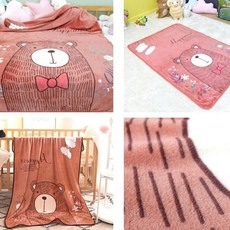 어린이집 유치원 따뜻한 극세사 밍크 담요 블랭 GWM bob+281Yc, 너구리