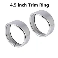 오토바이 7'' 헤드라이트 스타일 트림 링 + 보조 안개등 크롬 Harley Touring Road Dyna Softail