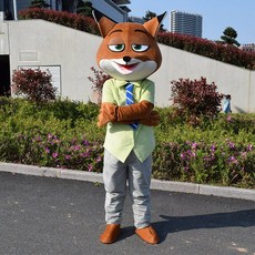 주토피아 코스튬 세트 주디 닉 나무늘보 마스코트 캐릭터 탈인형 의상, 155-165, 닉 폭스
