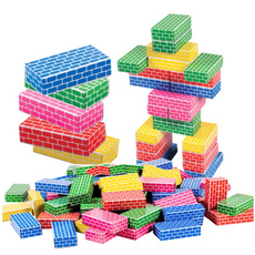 에듀플레이 종이 벽돌 블록 50p, 혼합색상, 5세트