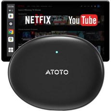 매직 카플레이 박스 안드로이드 오토 - 스마트 AI 비디오 내장 멀티미디어 시스템 영상 및 음악 앱 즐기기 내비게이션 음성 플러그 앤 플레이 차량용 유선, 2GB+16GB-BK