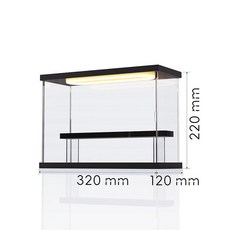 【開發票/統編】盲盒收納手辦展示盒 公仔模型防塵收納架, 1個, 【回燈款】中號+2層階梯