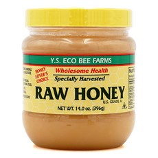 Y.S. Eco Bee Farms 로우 허니 꿀 396 g(14.0 oz), 396g, 1개