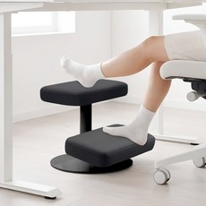 올인홈 책상 발받침대 발판 사무실 컴퓨터 2단 쿠션 발받침 다리받침대 풋레스트 타워형 3006, 블랙