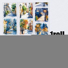 미스터 페이퍼 1롤 세계의 가장자리 시리즈 풍부한 장면 테마 강력 접착 테이프 대형 DIY 핸드북 콜라주 다이어리 노트북 앨범 216283, S27979-1