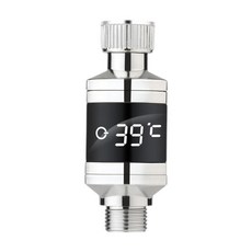 YSSHOP 샤워 욕실 수도꼭지용 LED 디지털 디스플레이 방수 섭씨 디스플레이 욕실용, 4점 인터페이스, 피피, 은