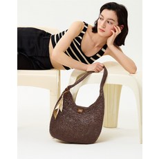 닥스 ACC 다크브라운 리얼 라피아 꼬임 메쉬 숄더백 DCBA6E591W3 82K793 72U831